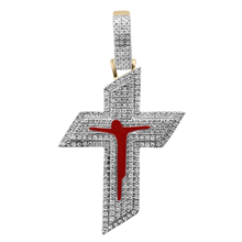 Load image into Gallery viewer, Red 10k Cross Pendant