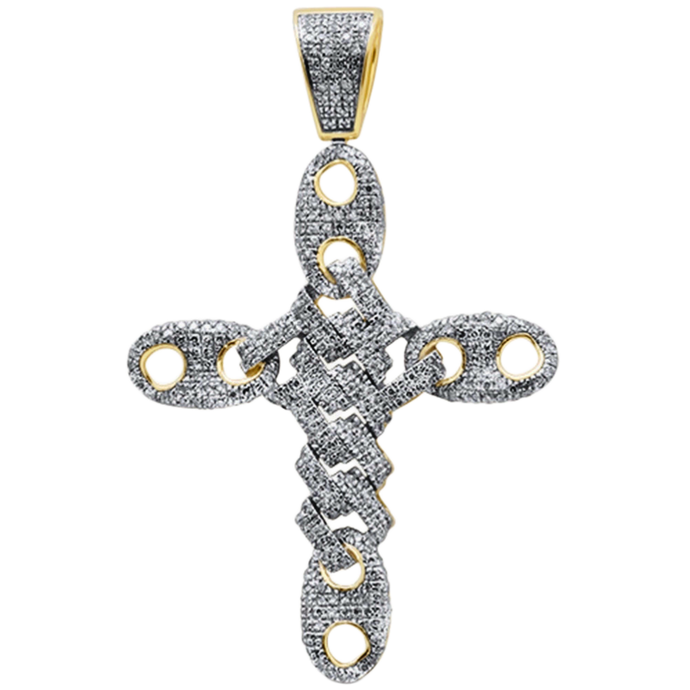 Hip Hop Cross 10K Pendant